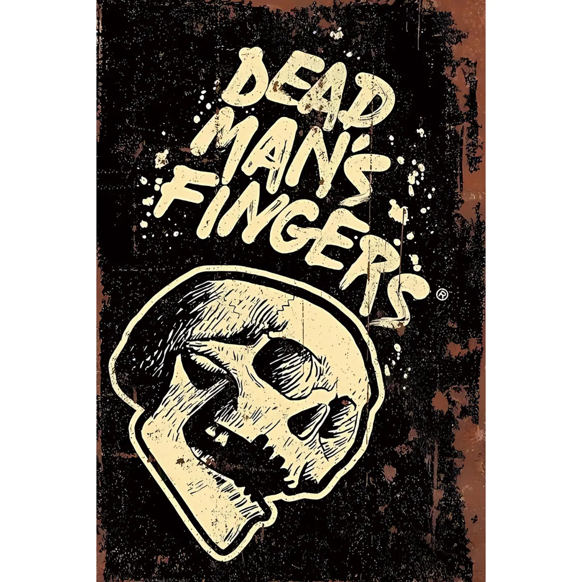 スカル DEAD MAN'S FINGERS ブリキ看板 縦型 レトロ ホラー インテリア