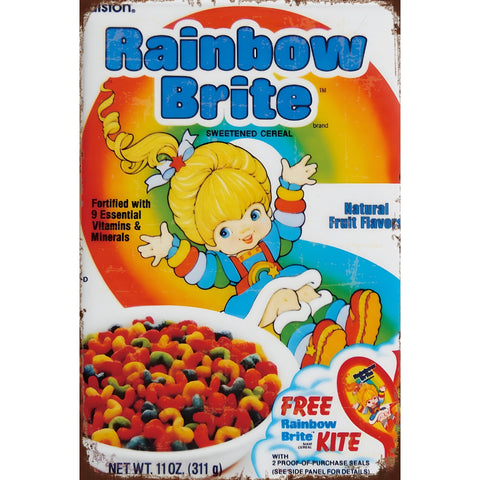 レインボーブライト シリアル カラフル アメリカン ヴィンテージ ブリキ看板