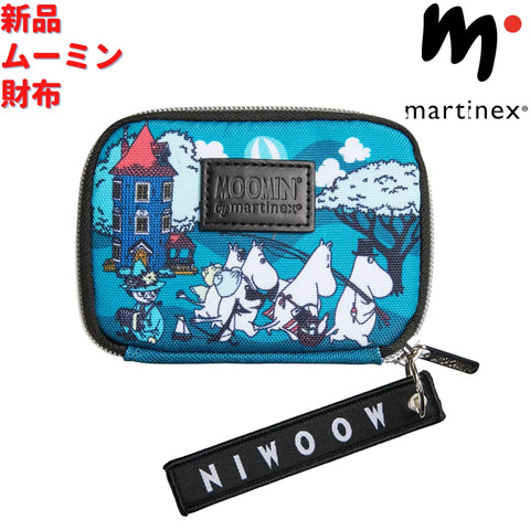 Martinex ムーミン 財布 庭 ブルー 11×8cm