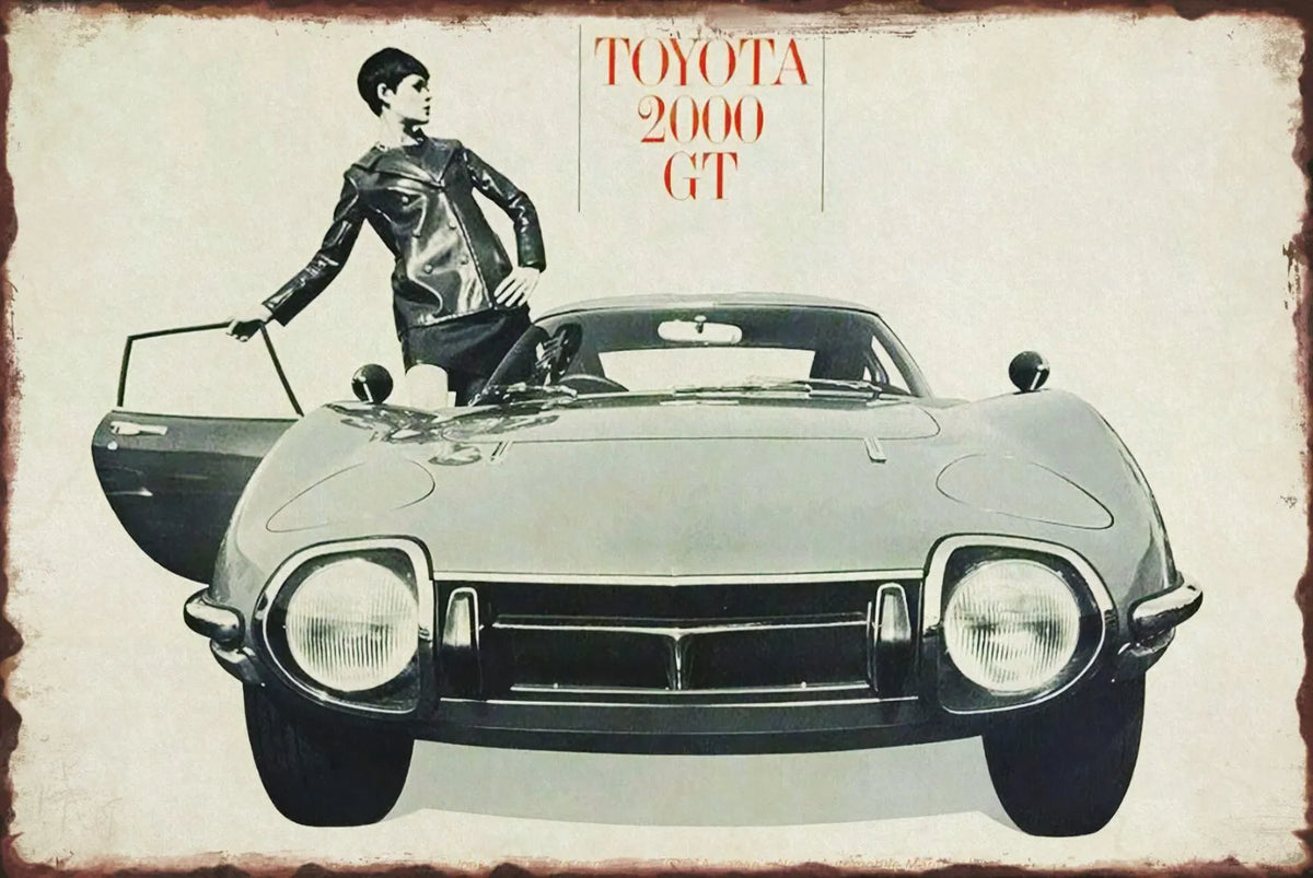 TOYOTA 2000GT ブリキ看板 トヨタ ビンテージ 昭和 レトロ 車 クラシック インテリア 雑貨