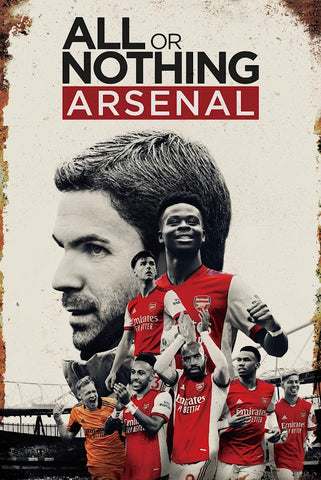 アーセナル ブリキ看板 サッカー ALL OR NOTHING インテリア ディスプレイ 縦型