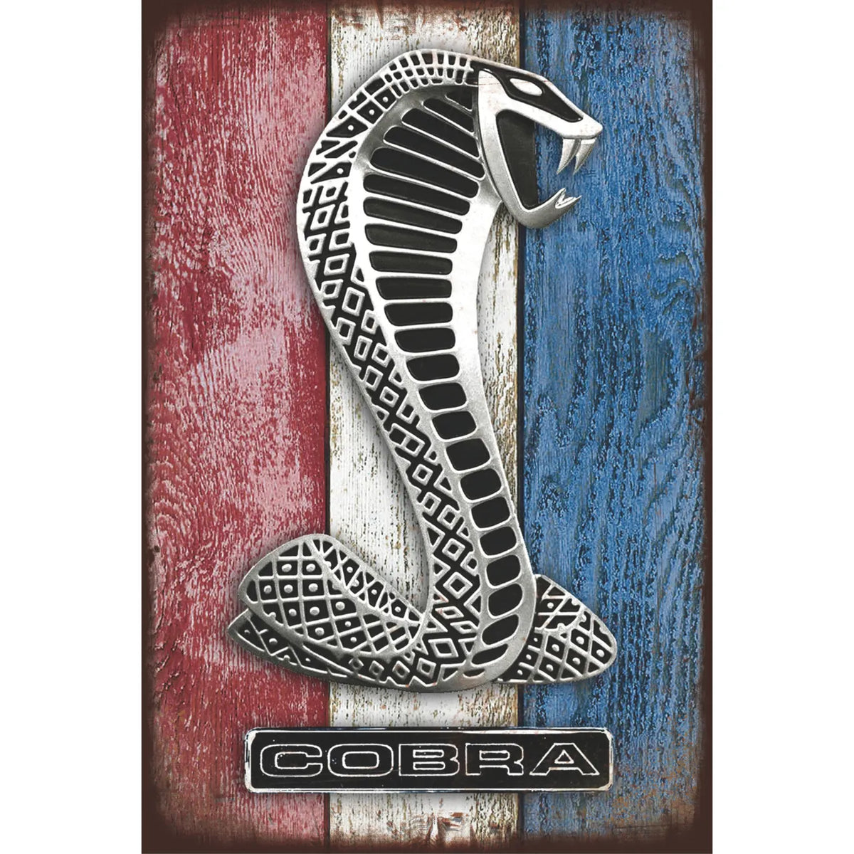 コブラ Shelby Cobra マスタング Ford アメ車 ロゴ ビンテージ レトロ ブリキ看板 インテリア