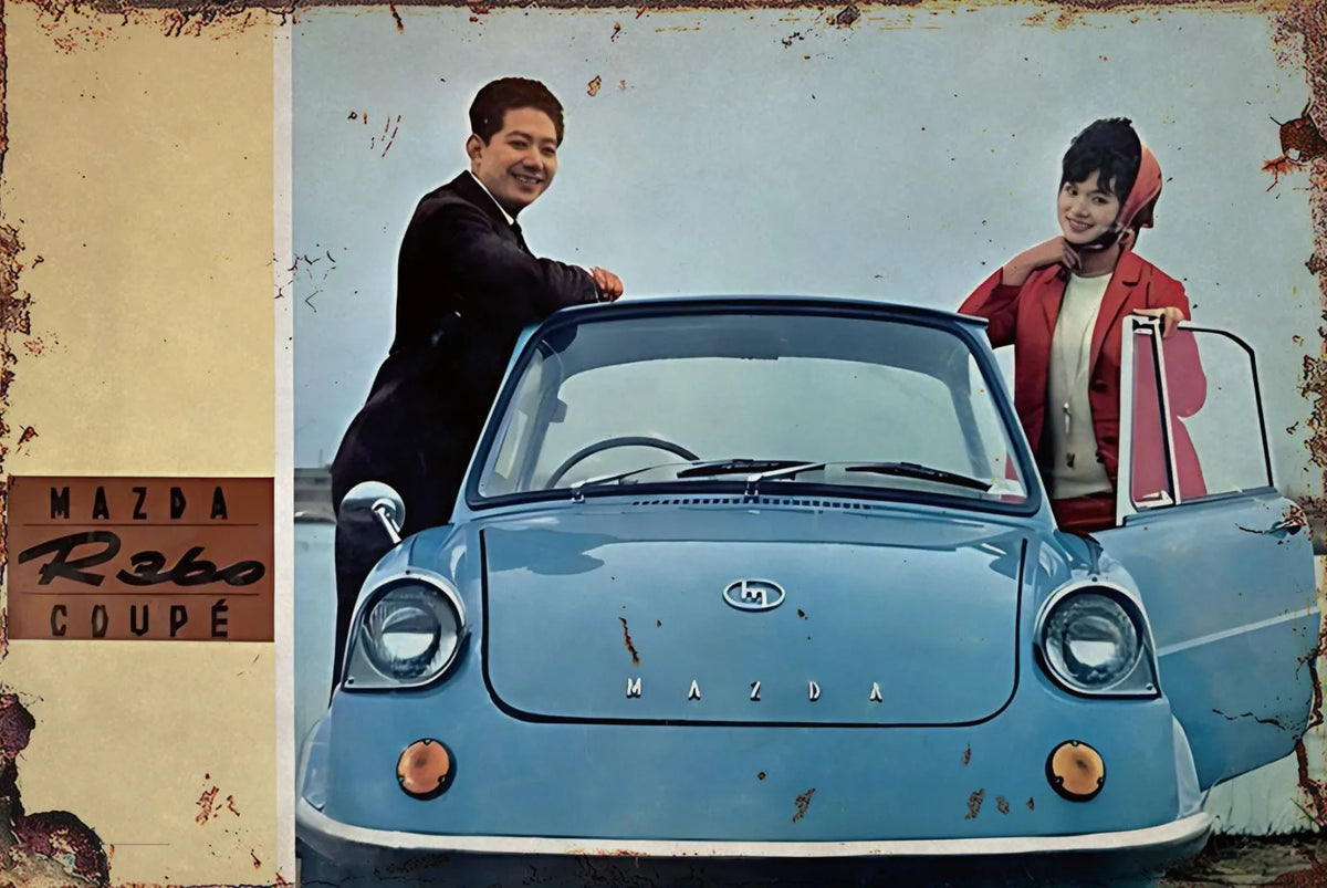 マツダ R360 クーペ ブリキ看板 昭和レトロ 自動車 広告 ビンテージ