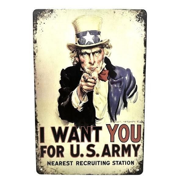 レトロ ブリキ看板 アンクル・サム U.S. Army 募集ポスター