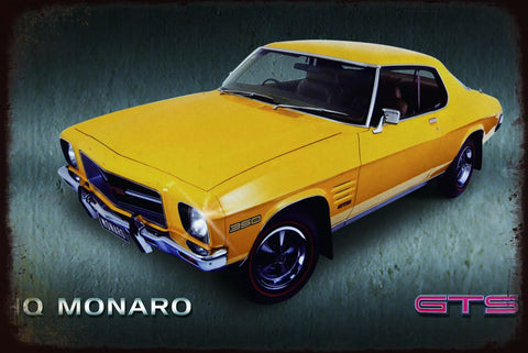 HQ MONARO GTS 350 マッスルカー クラシックカー レトロ ビンテージ ブリキ看板 インテリア