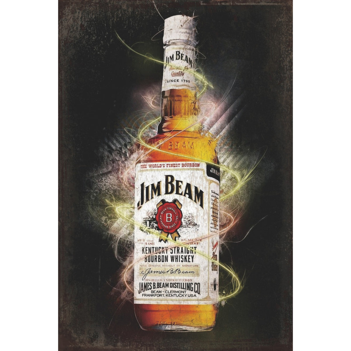 ジムビーム JIM BEAM ブリキ看板 バーボン ウイスキー レトロ アメリカン