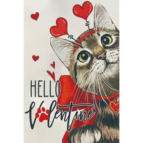 猫 キャット バレンタイン ブリキ看板 可愛い インテリア 雑貨 壁飾り