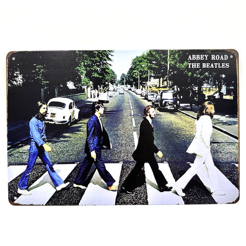 レトロ ブリキ看板 The Beatles "Abbey Road"