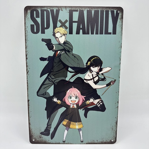 SPY×FAMILY ブリキ 看板 レトロ