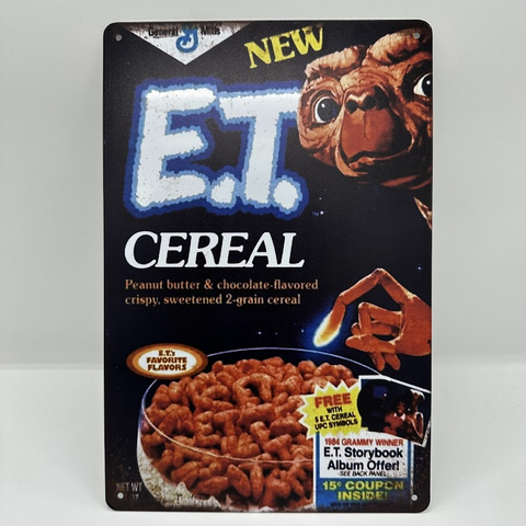 レトロ ブリキ 看板 E.T. シリアル パッケージ