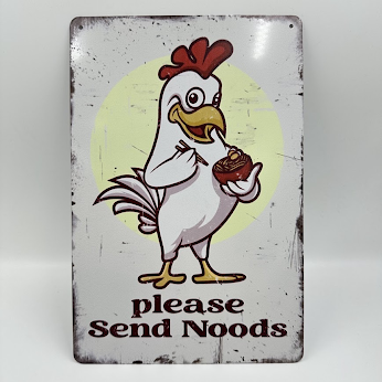 ブリキ看板 Please Send Noods レトロ インテリア