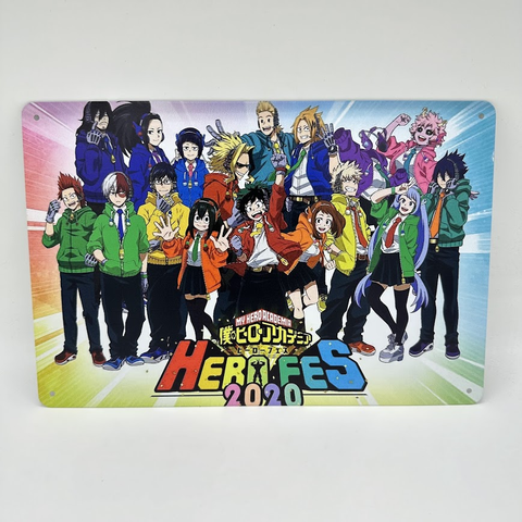 僕のヒーローアカデミア ブリキ 看板 レトロ ヒーローフェス2020