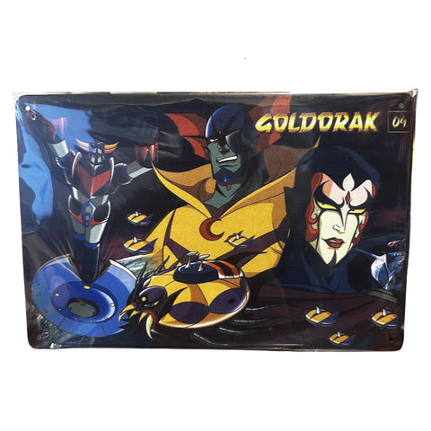ゴルドラック GOLDORAK グレンダイザー ロボット アニメ ヴィンテージ ブリキ看板
