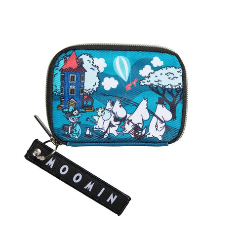 Martinex ムーミン 財布 庭 ブルー 11×8cm