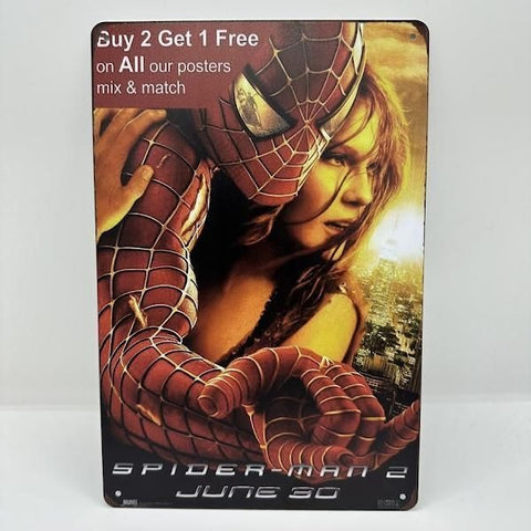 レトロ ブリキ 看板 スパイダーマン2