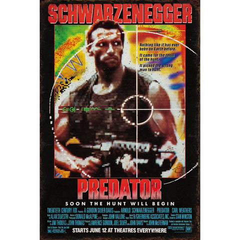 プレデター PREDATOR アーノルド・シュワルツェネッガー 映画ポスター ブリキ看板