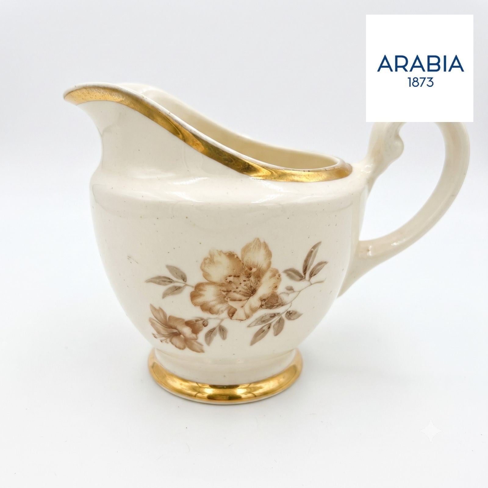 ARABIA ヴィンテージ クリーマー 花柄 金彩 フィンランド