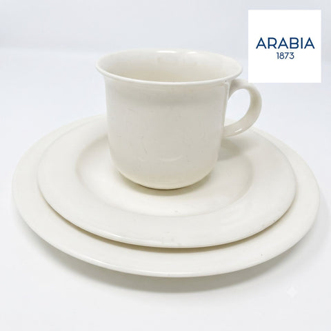 ARABIA Arctica アルクティカ ヴィンテージ トリオ 3点セット カップ ソーサー プレート 北欧 フィンランド