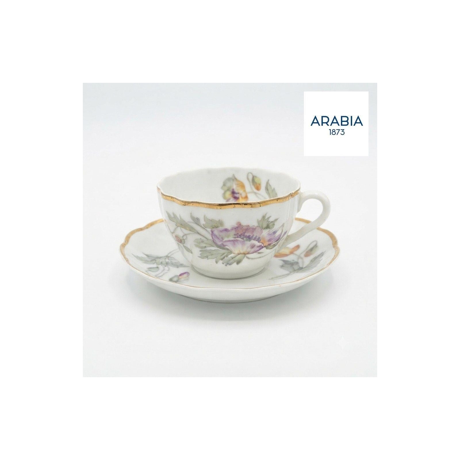 ARABIA Kesäkukka カップ＆ソーサー 金彩 1955年