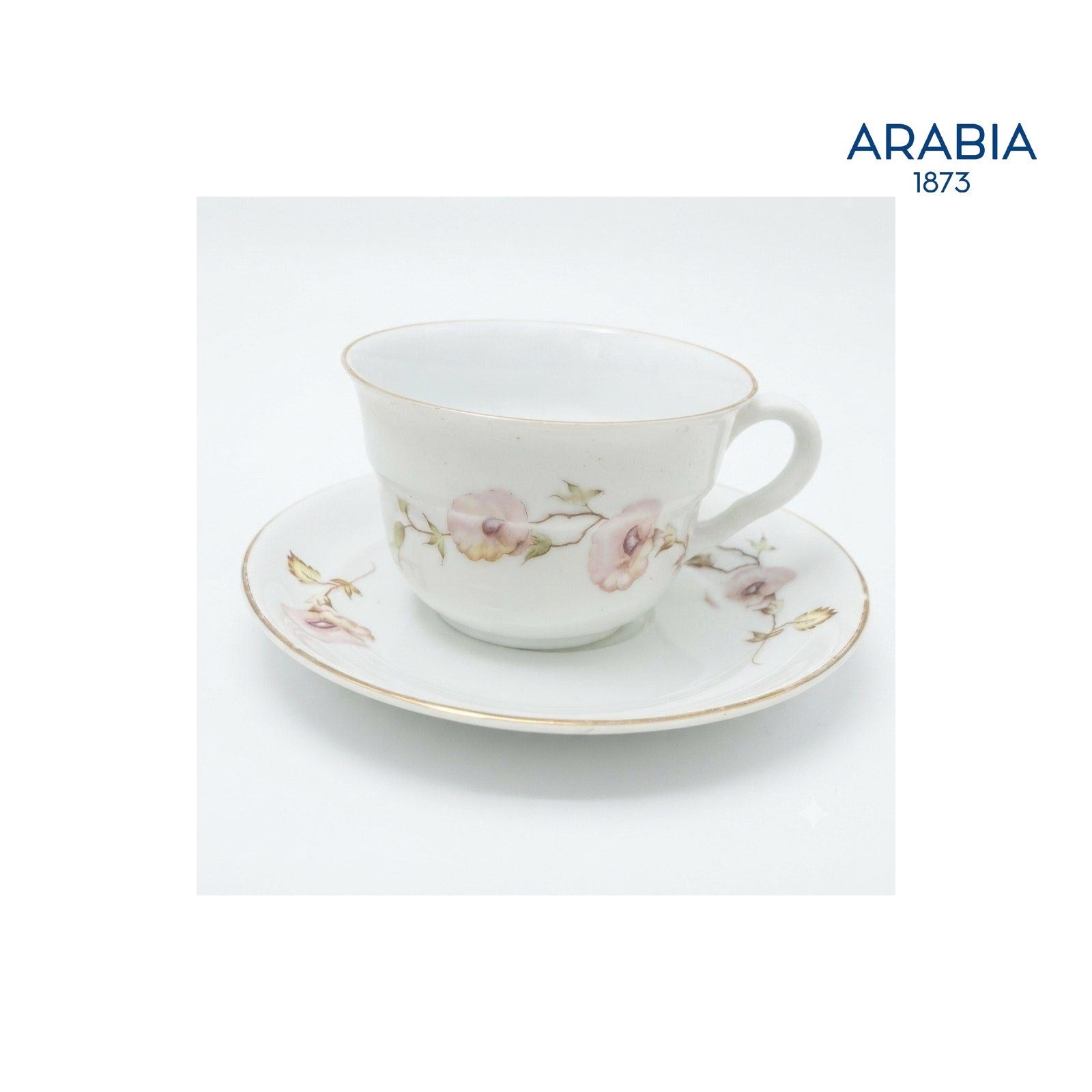 ARABIA 花柄 ヴィンテージ カップ＆ソーサー 金彩