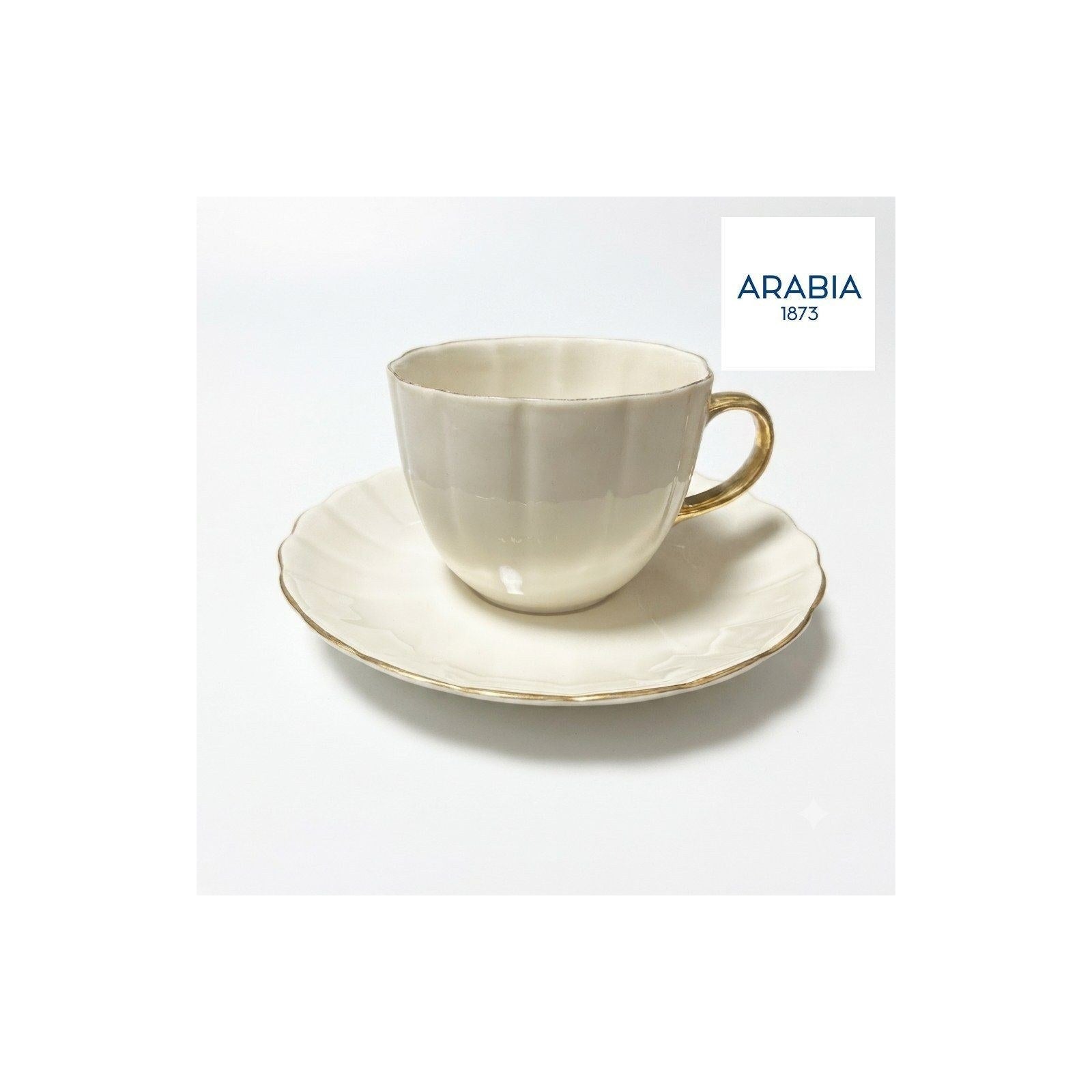 ARABIA Kultakorva カップ＆ソーサー 金彩 フィンランド
