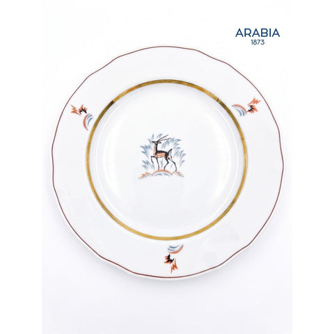 ARABIA ヴィンテージ プレート ガゼル柄 金彩 17cm