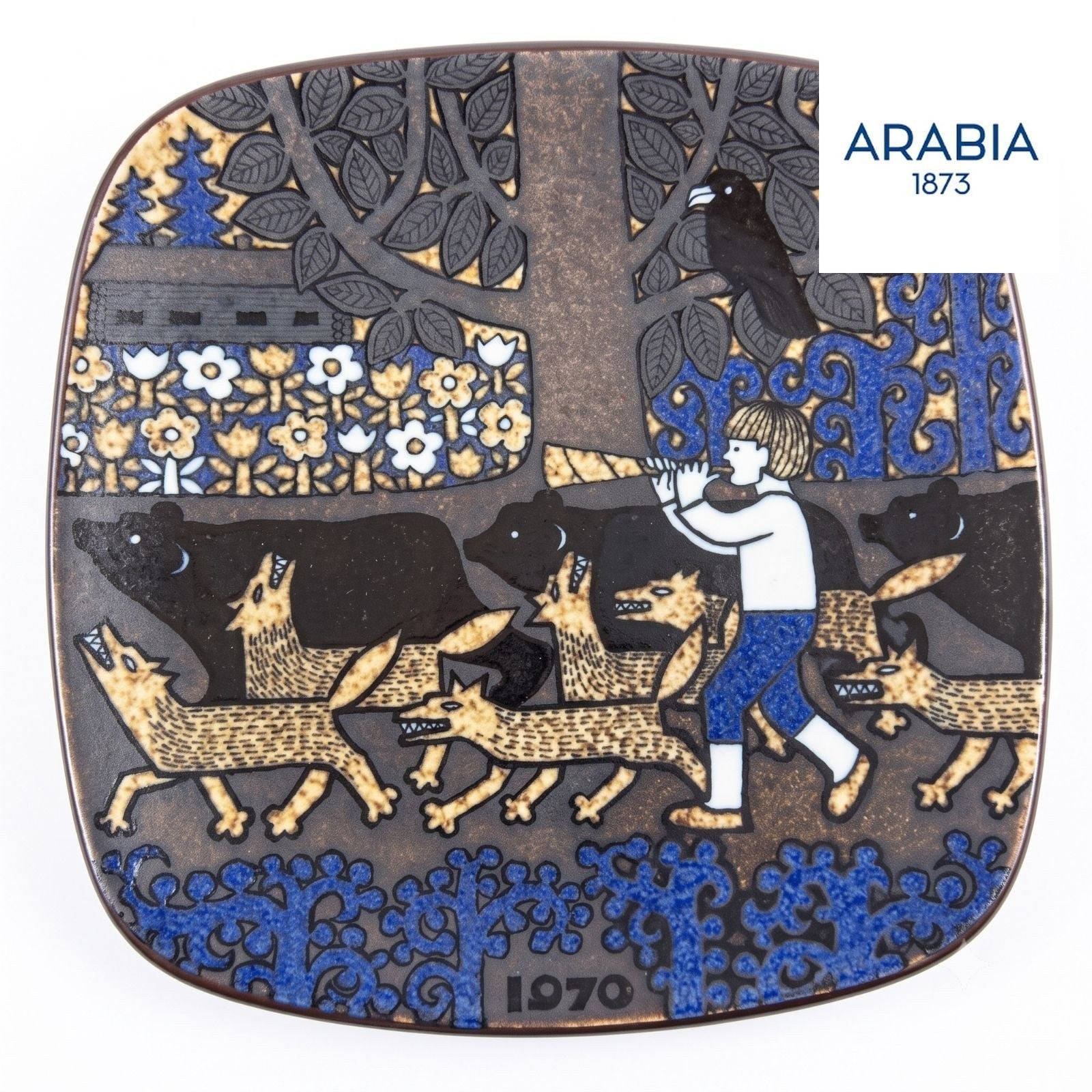 ARABIA カレワラ 1979年 イヤープレート 壁掛け 陶板 20cm