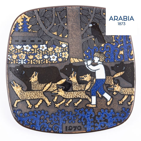 ARABIA カレワラ 1979年 イヤープレート 壁掛け 陶板 20cm