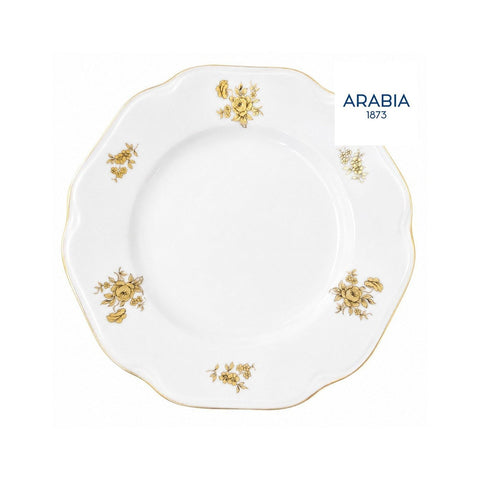 ARABIA Ailo ヴィンテージ プレート 約21cm 金彩 花柄