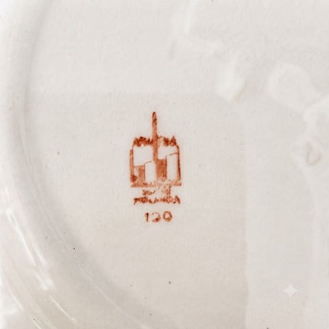 ARABIA ヴィンテージ 花柄 プレート 約17cm 金彩 フィンランド 1950-60年代