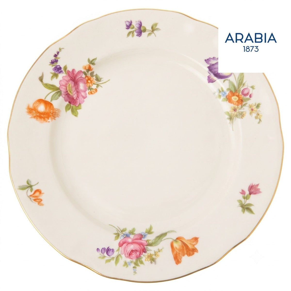 ARABIA ヴィンテージ 花柄 プレート 約17.5cm フィンランド
