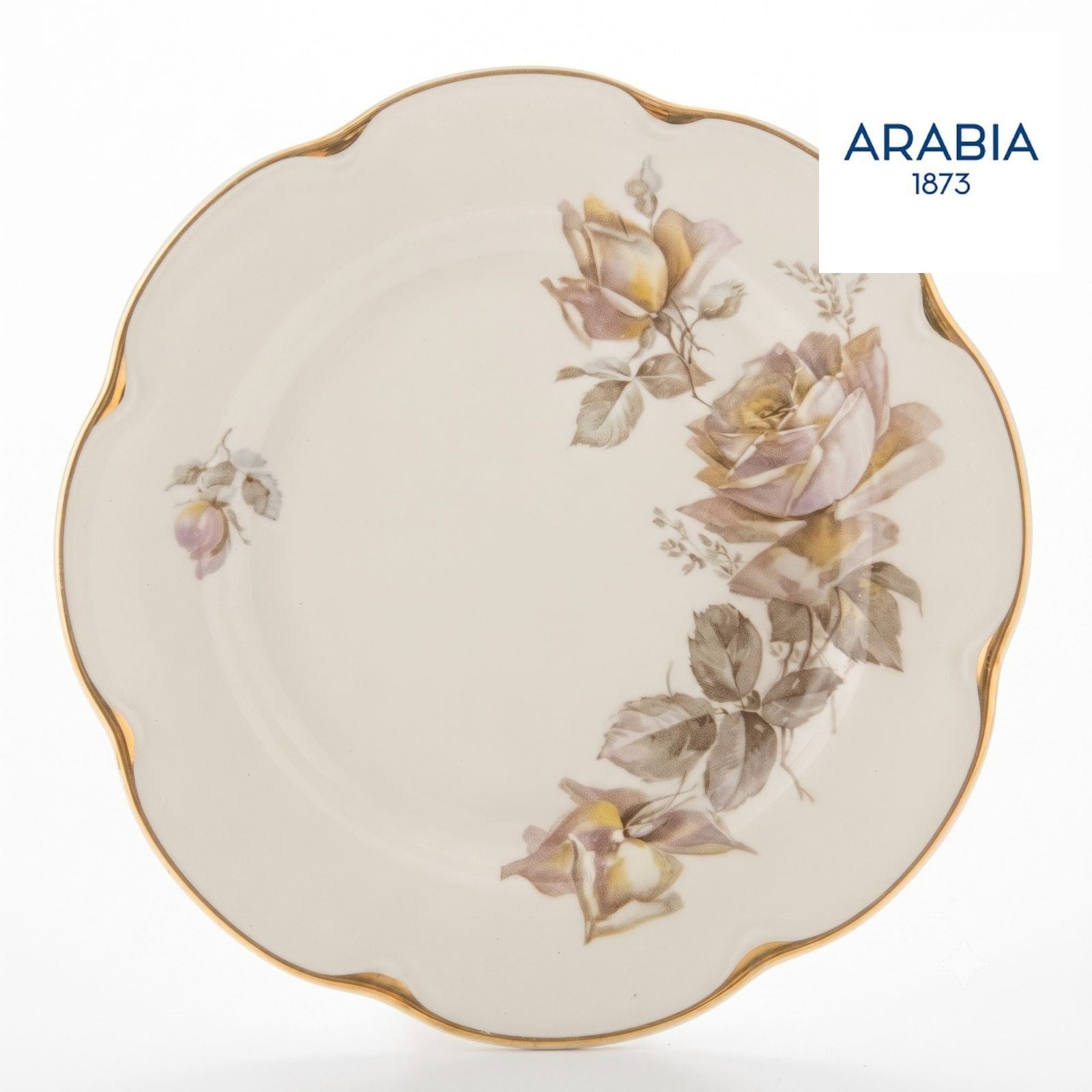 ARABIA DIAMANT ローズ プレート 約21cm フィンランド製