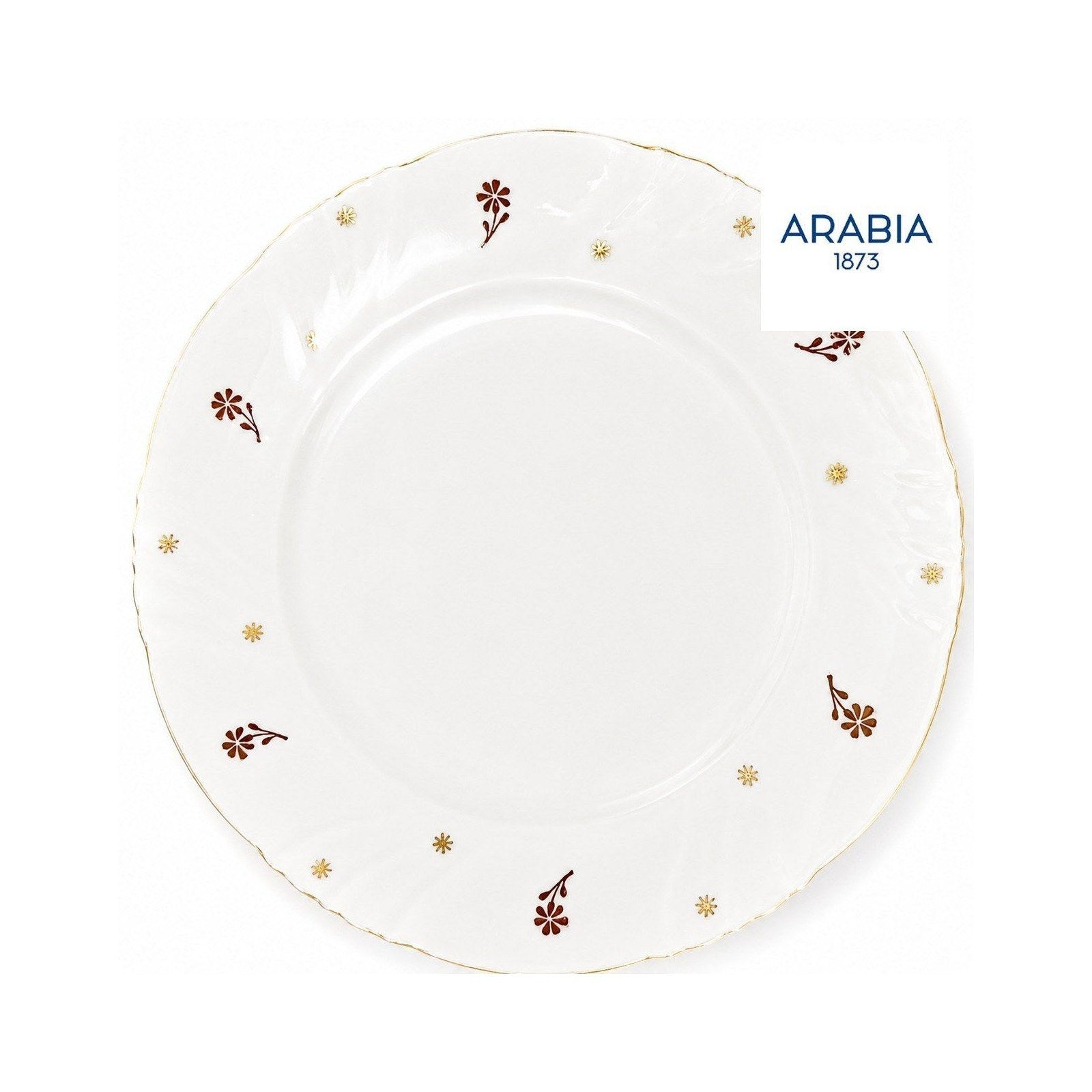 ARABIA アラビア ヴィンテージ 花柄 金彩 プレート 約7cm フィンランド