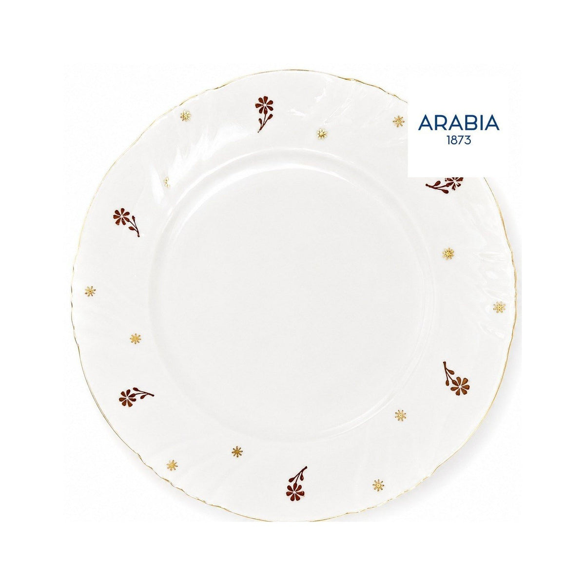 ARABIA アラビア ヴィンテージ 花柄 金彩 プレート 約7cm フィンランド