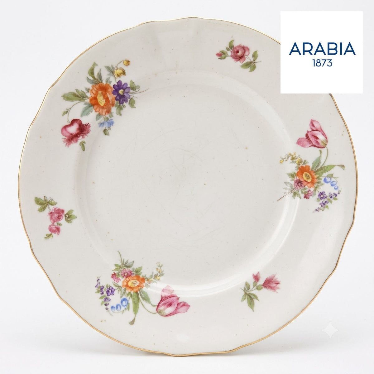 ARABIA 花柄 ヴィンテージ プレート 約23.5cm フィンランド