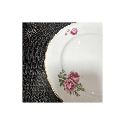 ARABIA Pink Rose プレート 約17cm 金彩 薔薇柄