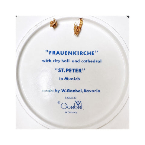Goebel 1972ミュンヘン五輪記念プレート ミュンヘン 約9cm