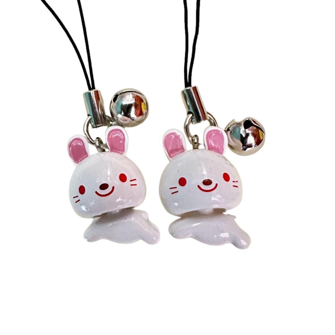 ゆらゆら干支 うさぎ キーホルダー 2個×2cmセット