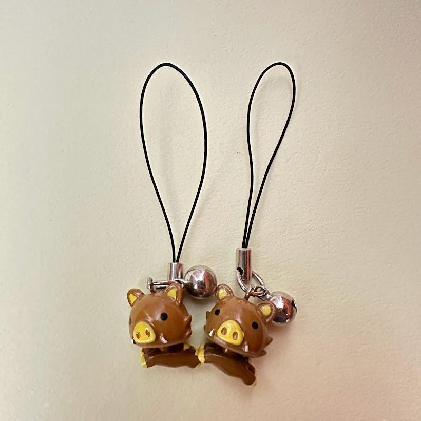 イノシシ キーホルダー2個セット 7.5cm