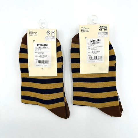 肉球型の滑り止め付き ロークルーソックス 猫 2足×23～25cmセット