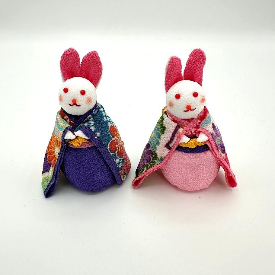 うさぎの置物 2個×8cmセット