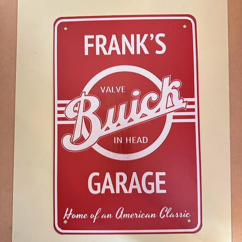 レトロ ブリキ看板 FRANK'S GARAGE 20×30cm