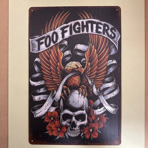 レトロ ブリキ看板 FOO FIGHTERS 20×30cm