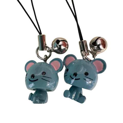 ゆらゆら干支 ねずみキーホルダー 2個×2cm セット