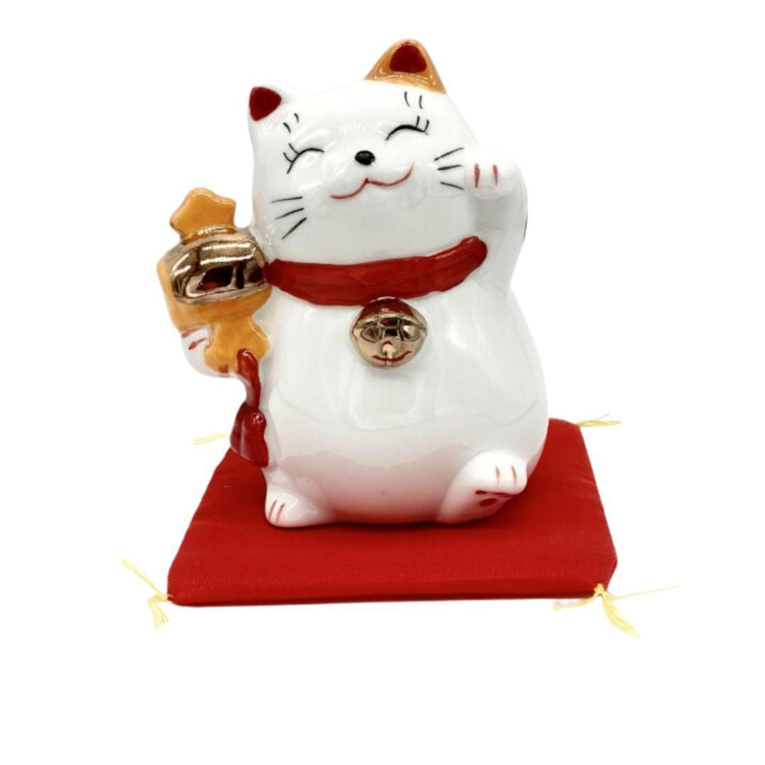 昭峰 招き猫 打ち出し小槌 8×10×7cm