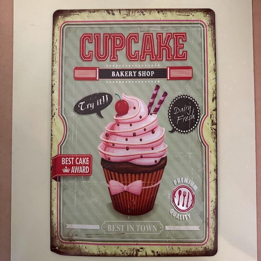 レトロ ブリキ看板 CUPCAKE 20×30cm