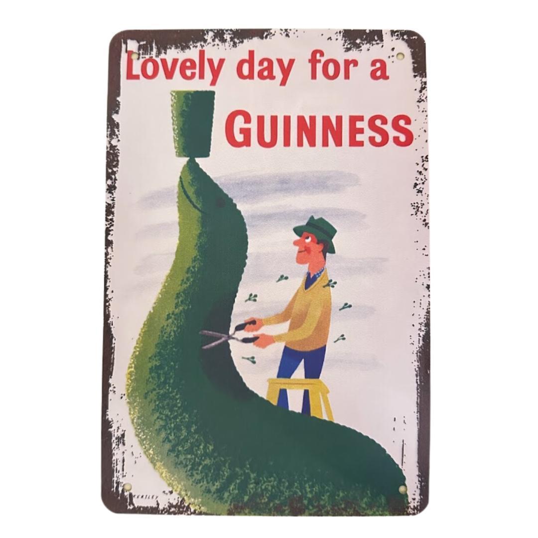 レトロ ブリキ看板 GUINNESS Lovely 20×30cm