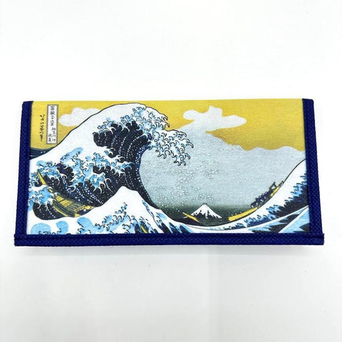 浮世絵 北斎 波 札入れ 19.8cm