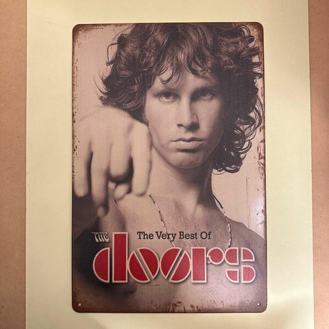 レトロ ブリキ看板 The doors 20×30cm