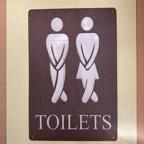 レトロ ブリキ看板 TOILET 20×30cm